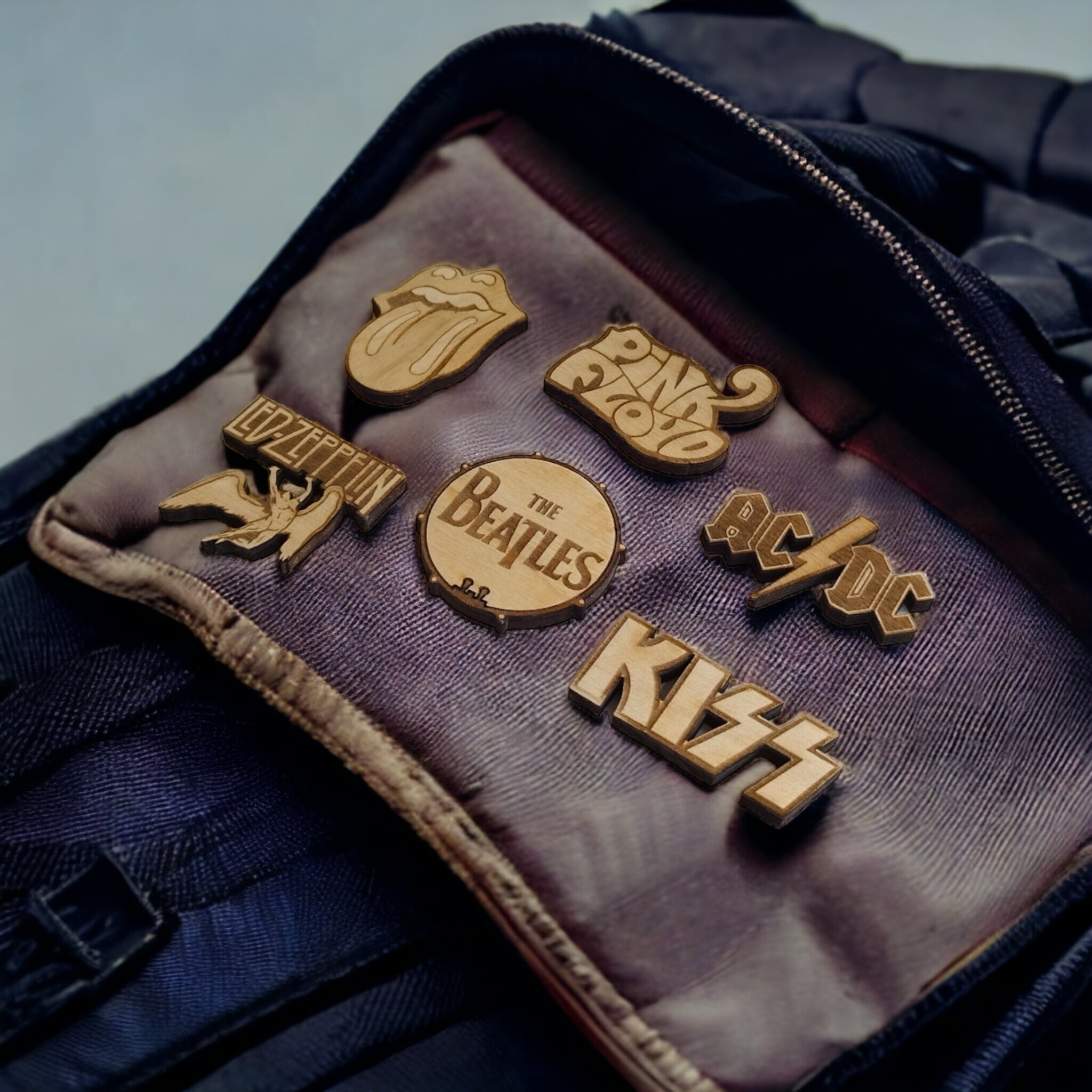 Set of Rock Bands Wooden Pin Exclusive