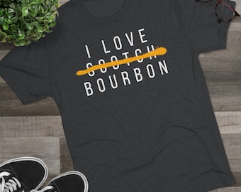 I Love Bourbon T-Shirt - Bourbon Shirt, Whiskey Shirt, Bourbon Lover Gift, Whiskey Lover Shirt, Funny Bourbon Gift, Men's Gift