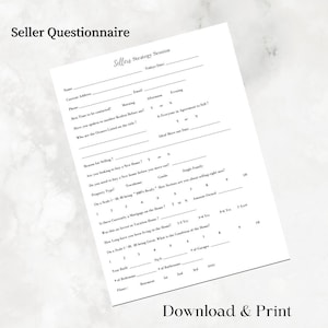 Seller Questionnaire