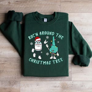 Medical Christmas Sweater Funny Anesthesiologist Design Holiday Wear Healthcare Professional Gift Hospital Staff Present Rocuronium Vial Graphic Christmas Tree Pun Humorous Medical Themed Apparel Nurse Doctor CRNA Gift Secret Santa Idea