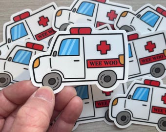 Grappige ambulance sticker paramedicus cadeau emt sticker waterdicht vinyl noodvoertuig badge decoratie medisch personeel waardering aanwezig!