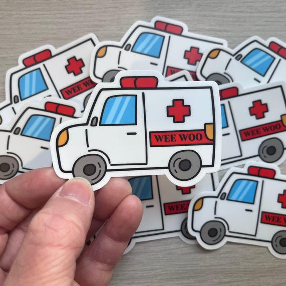 Funny Ambulance Sticker Paramedic Gift Emt Decal Waterproof Vinyl Emergency Vehicle Badge Decoration Medical Staff Appreciation Present