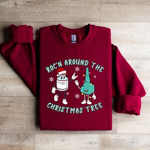 Medical Christmas Sweater Funny Anesthesiologist Holiday Gift Hospital Staff Present Nurse Practitioner Festive Apparel Doctor Themed Garnet