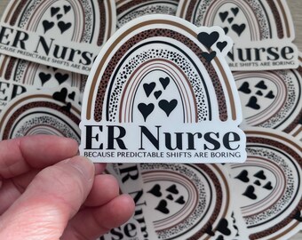 Emergency Nurse Water bottle and laptop sticker
