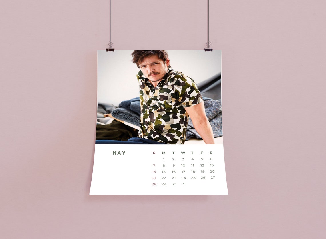 Pedro Pascal Calendar Gifts for Pedro Pascal Fan Pop Culture Etsy