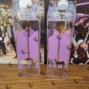 BTS i ARMY Milk Carton Butelka na wodę | BTS Tumbler | Tumbler od Kimonfires Kreations
