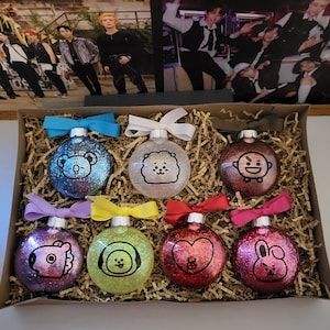 BT21 Christmas Ornaments  | BT21 Characters | Ornaments by Kimonfires Kreations