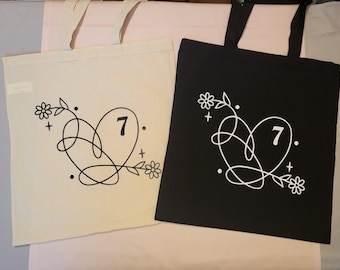 BTS Liebe sich selbst inspiriert Einkaufstasche | Kpop Baumwollleinwand | KimonfiresKreations