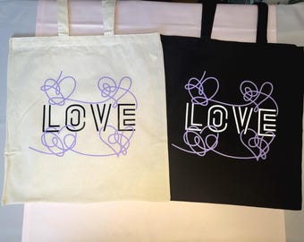 BTS Liebe sich selbst inspiriert Einkaufstasche | Kpop Einkaufstasche | KimonfiresKreations
