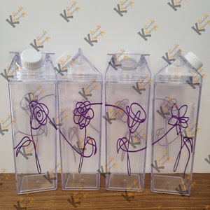 BTS Her Album Inspired Milk Carton Water Bottle  | BTS Tumbler | Tumbler by Kimonfires Kreations