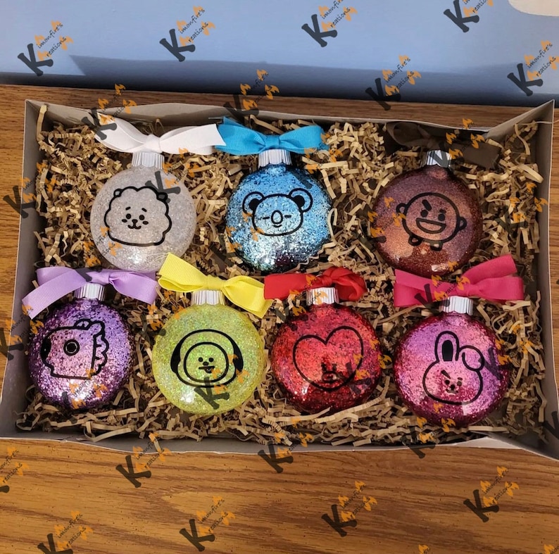 BT21 Christmas Ornaments BT21 Characters Ornaments by Etsy