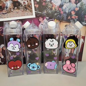 BTS Baby BT21 Inspired Milk Carton Water Bottle | BTS Tumbler | Tumbler by Kimonfires Kreations