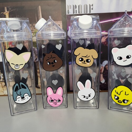 Stray Kids Skzoo Inspired Milk Carton Water Bottle | Kpop Tumbler