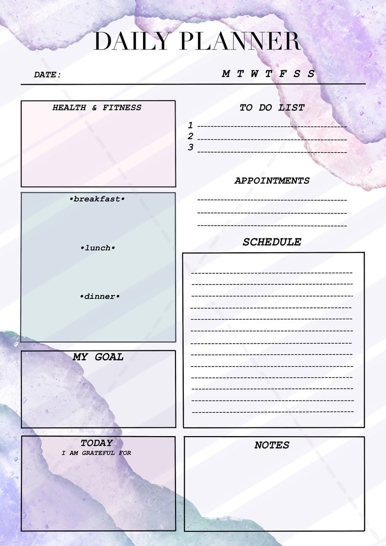 Minimalist Printable Daily Planner Digital Planner Ipad - Etsy