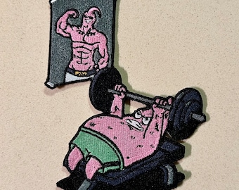Patch for ironing funny gym motivation | cartoon patches, anime patches, motivation, patches, iron on patches for anything
