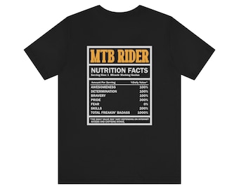 MTB Nutrition Facts | mountain bike shirt | mountain biker | downhill bike lover | mountain bike gift | tshirt for biker | sport shirt