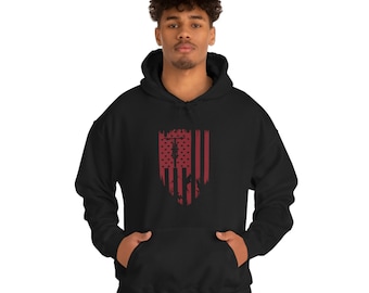 USA MTB Flag Hoodie | mountain bike sweatshirt | mountain biker | downhill bike lover | mountain bike gift | hoodie for biker | sport hoodie