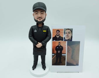 Figura personalizada con cabeza oscilante, regalo personalizado para el esposo, figura fotográfica