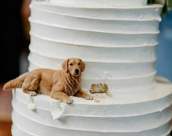 Handmade cat wedding figurines, custom dog wedding cake topper, personalized pet keepsakes