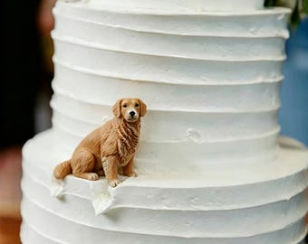 Custom Pet Wedding Cake Topper, Polymer Clay Figurines, Cat Dog Lover Gift