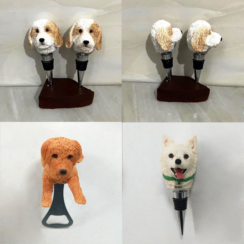 Abridor de botellas con cabeza personalizada: regalo personalizado para padrinos de boda imagen 4