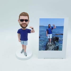 TiktokExplosion bobbleheads, bobbleheads de argila de polímero personalizados para homens, bobbleheads de namorado personalizados, bobbleheads de marido personalizados