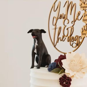 Custom Pet Cake Topper: Personalized Wedding Anniversary Polymer Clay Dog or Cat