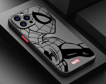 Super-héros Spider Iron Man, Coque de portable Marvel pour iPhone 15 14 13 12 11 Pro Max en silicone souple Apple Coque de protection pour portable