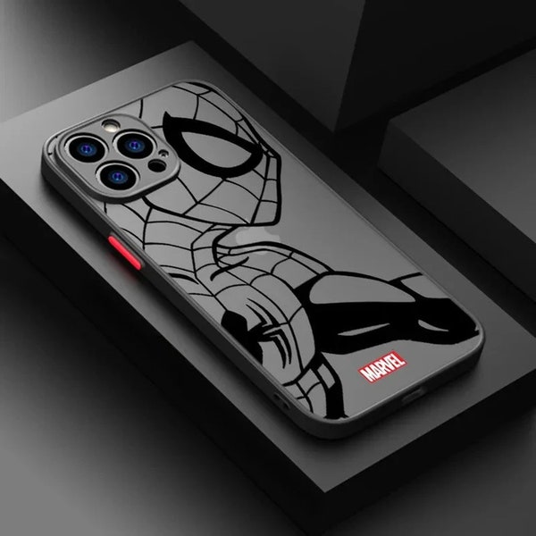 Super-héros Spider Iron Man, Coque de portable Marvel pour iPhone 15 14 13 12 11 Pro Max en silicone souple Apple Coque de protection pour portable