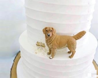 Personalized Dog Wedding Cake Topper: Custom Clay Sculpture