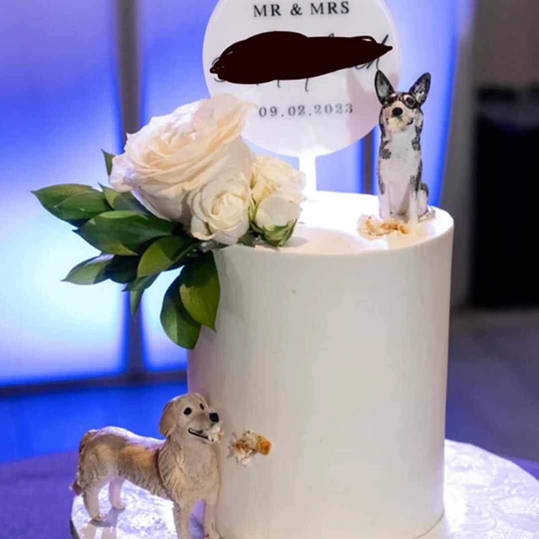 Custom Pet Cake Topper: Polymer Clay Dog Birthday, Wedding - Etsy
