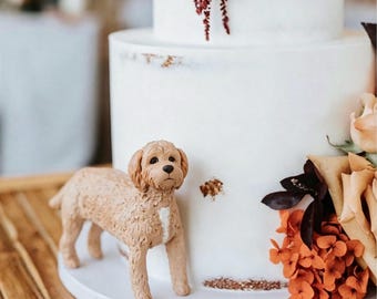 Hand Painted Pet Figure, Dog Wedding Cake Topper, Custom Wedding Cat Decor