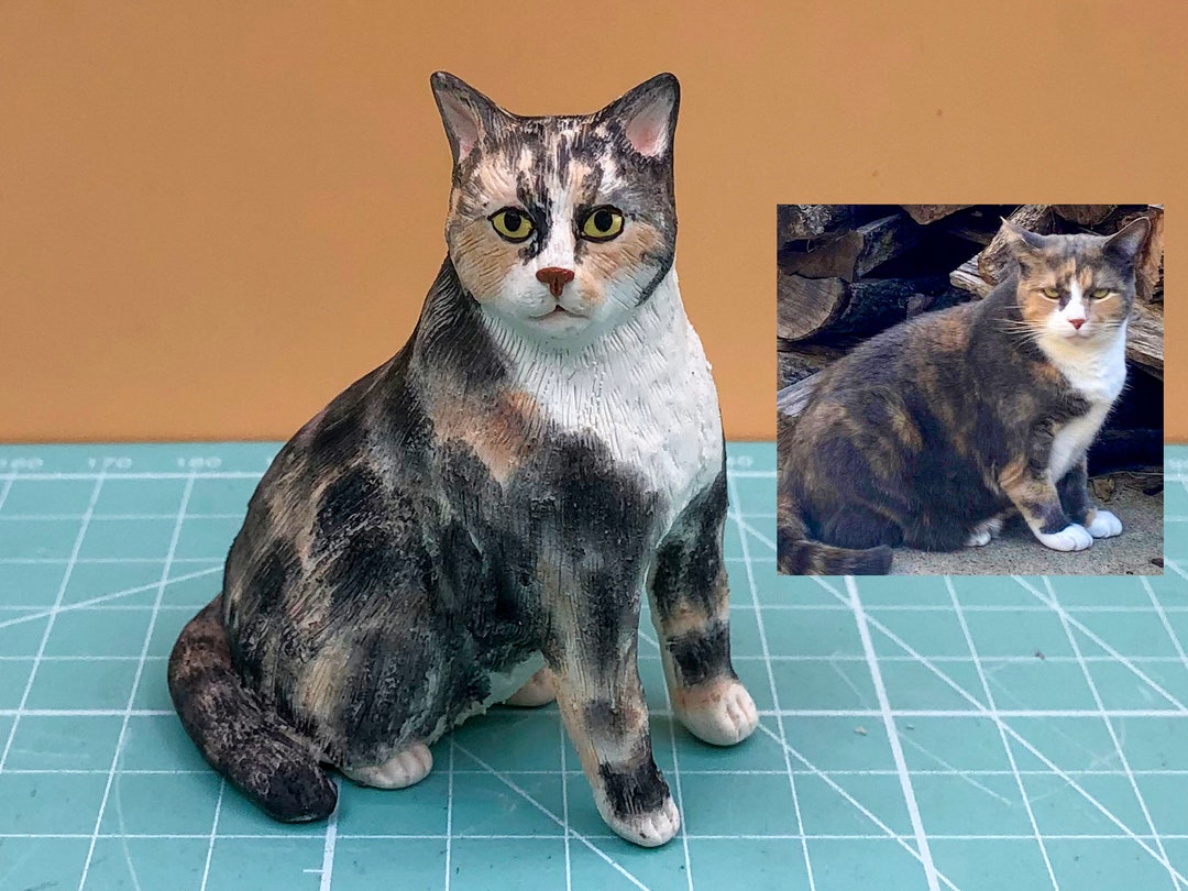 Personalized Cat Figurines Cake Topper, Pet Birthday Anniversary Gift ...