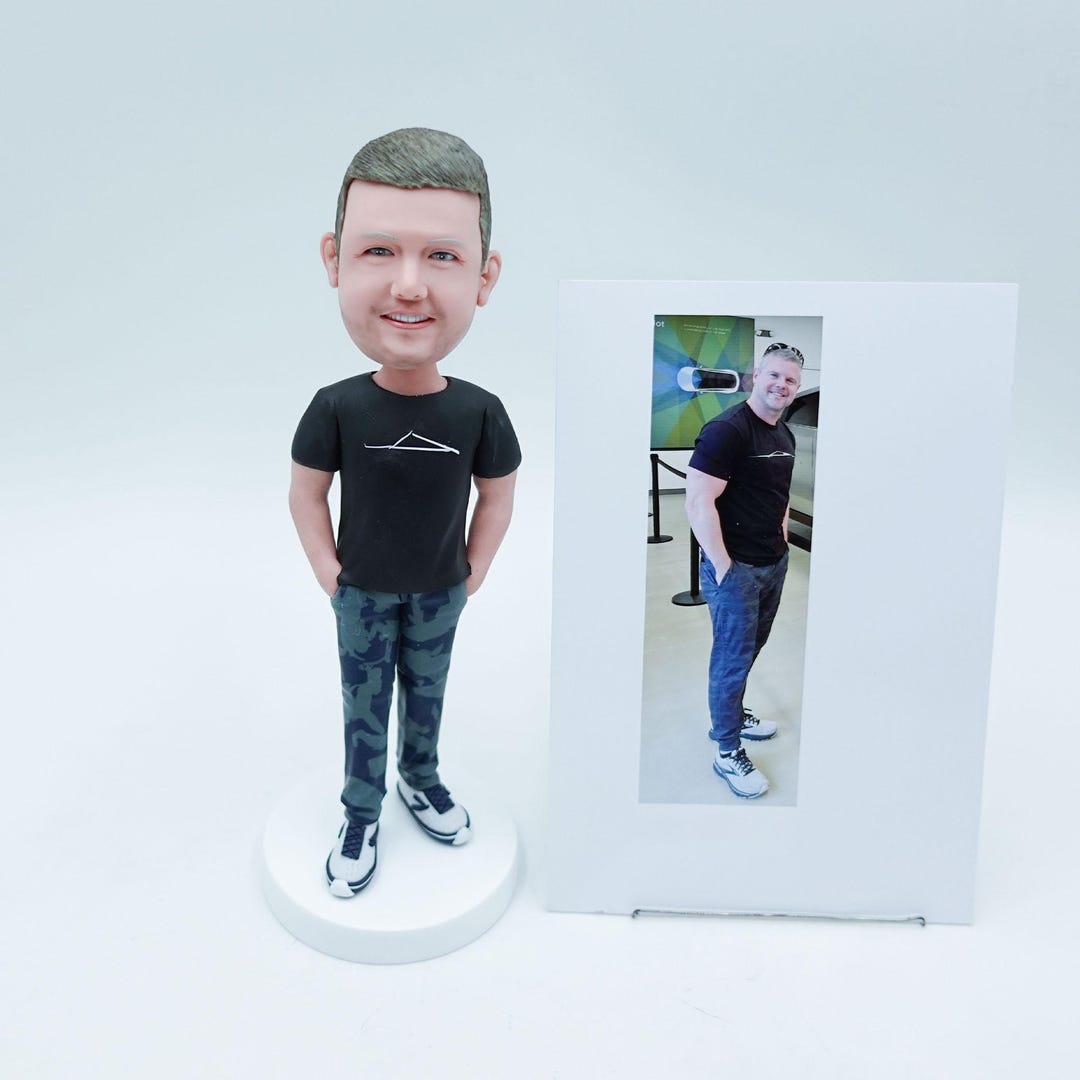 Custom Christmas Bobblehead for Men Personalized Gift