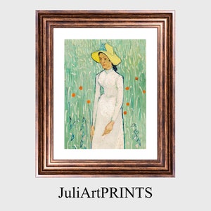 Enigmatic Reverie – 19th Century Vintage Portrait | Elegant Woman in Yellow Hat | Digital Download Art Print | Classic Wall Decor | JP-M0012