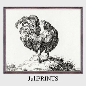 A Chicken on a Hill | Printable Art for Rustic Home Decor and Farmhouse Style | Instant Download | JP-K0012