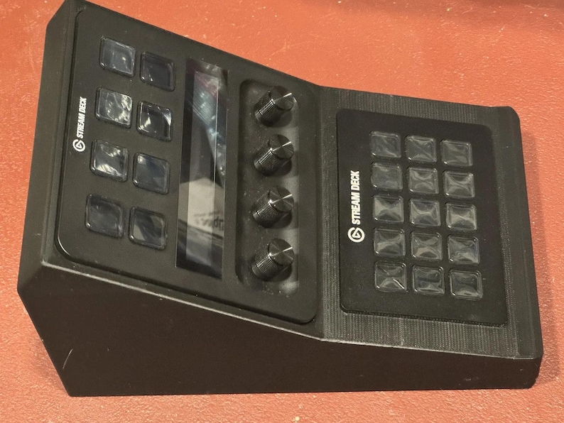 Vertical Dual Mount for Elgato Stream Deck + and MK1 image 1