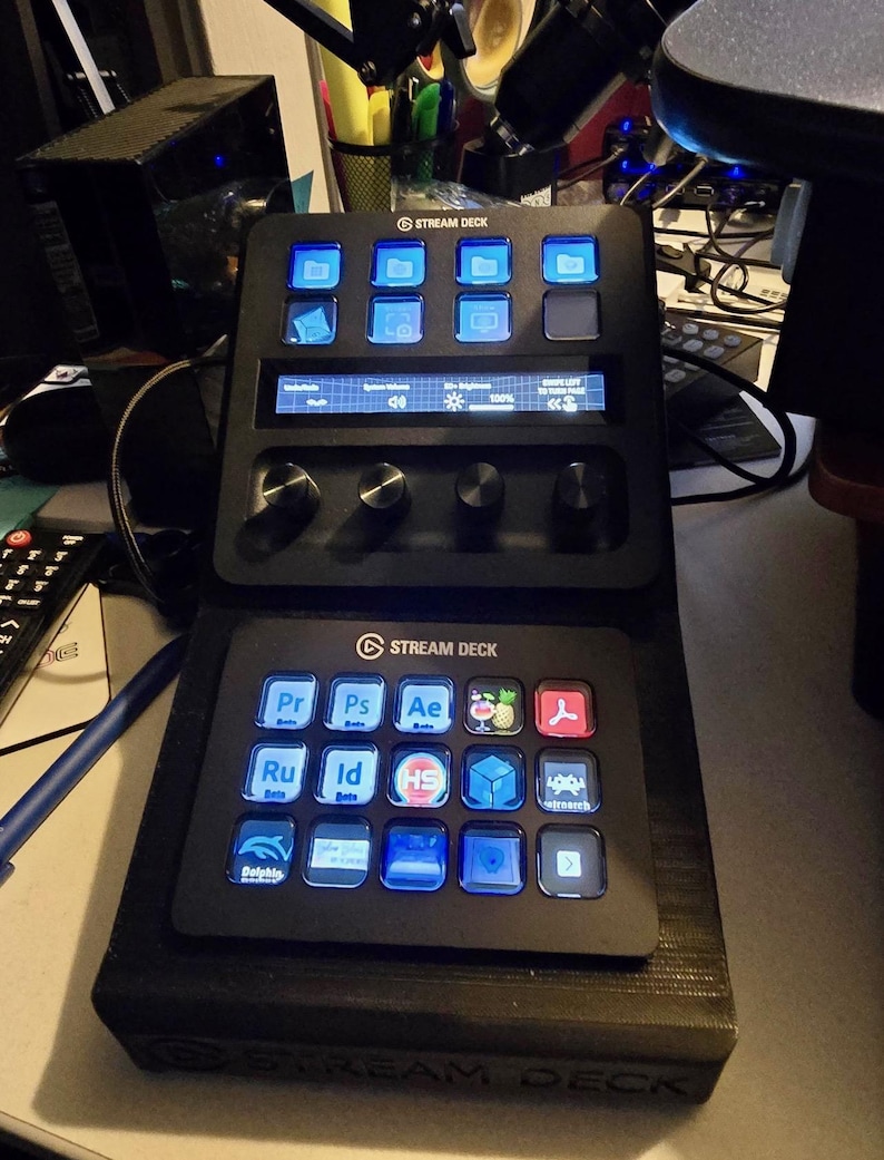 Vertical Dual Mount for Elgato Stream Deck + and MK1 image 3