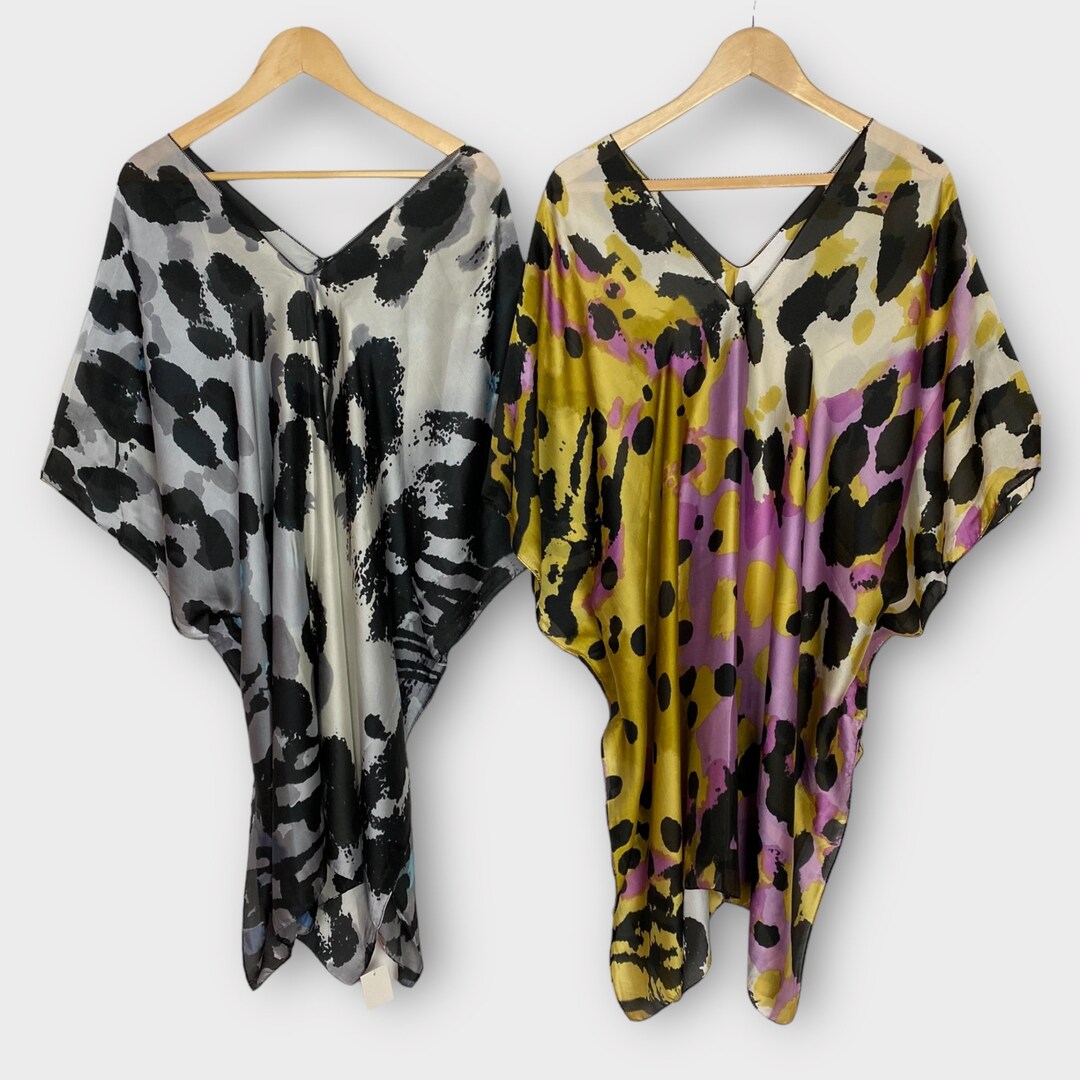 'Beach Or Mountains?' Handloom Ikat Kaftan Kurta Dress