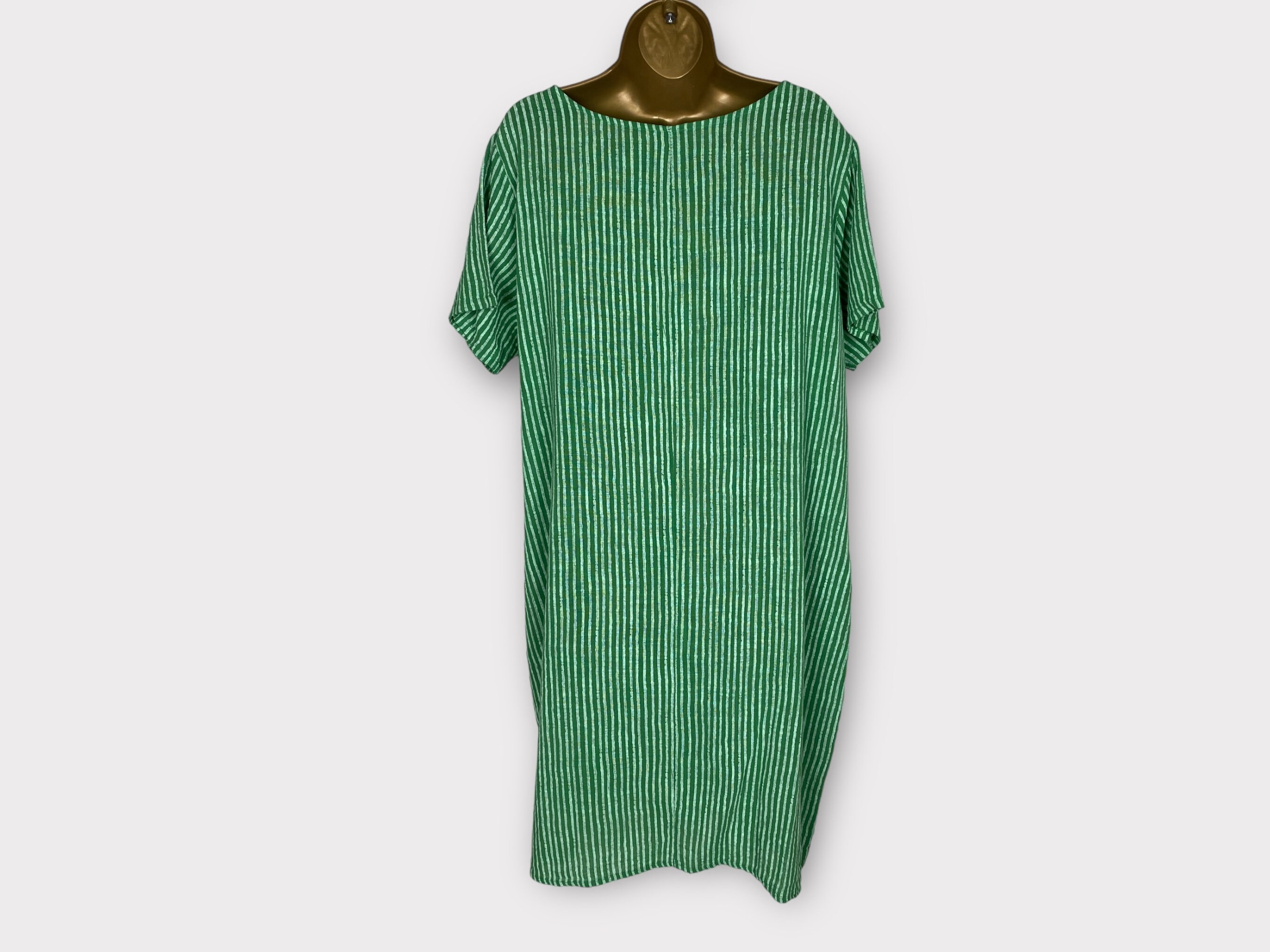 Cotton Summer Dress With Pockets Boho Short Sleeve Striped Etsy UK