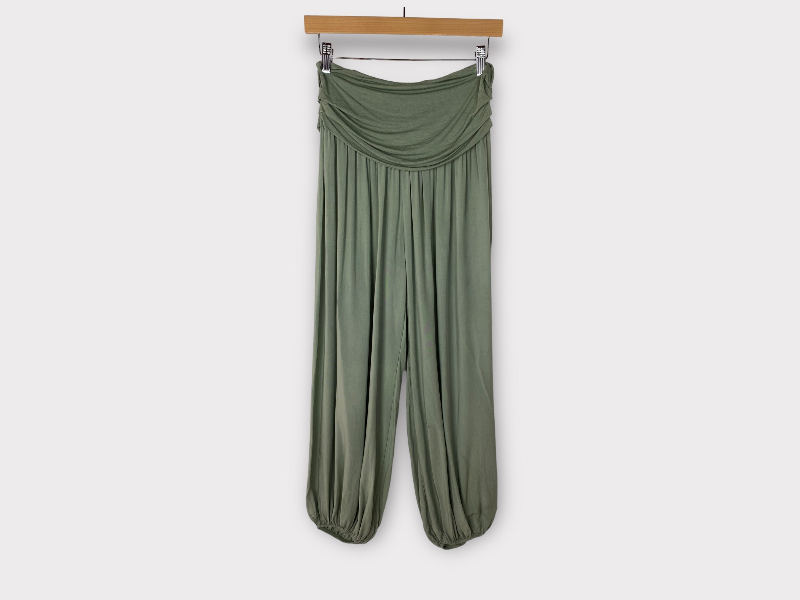 Dark Red - Plain Flex Cotton Elasticated Harem Pant
