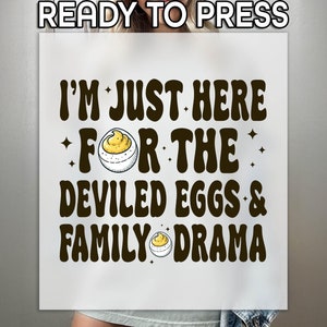 Thanksgiving Eggs Ready to Press DTF, Family Drama Print, Heat Press DTF Transfer, Trendy Thanksgiving Print, Autumn Fall Vibes DTF