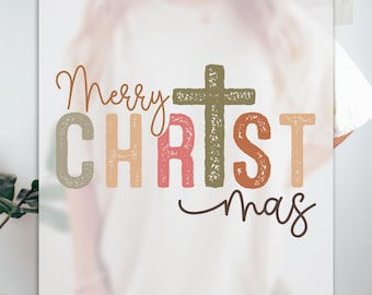Christmas Cross Ready To Press Dtf, Faith Merry Christmas Dtf Transfers, Religious Christmas Heat Press, Christmas Club Print, DTF Transfer