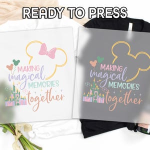 Magical Memories DTF, Minnie Mouse Day Print, Heat Press DTF Transfer, Mickey Lovers Print, Premium DTF Transfer, Disney Castle Print