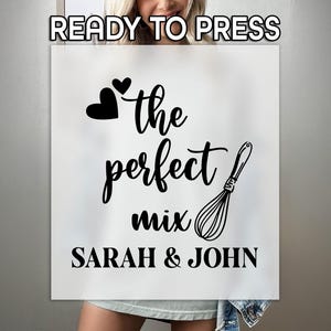 Personalized DTF Transfer For Couples, Romantic Mixer Design, Cute Love Print, Shirt Heat Transfer, Great For Anniversary Gifts, Custom DTF