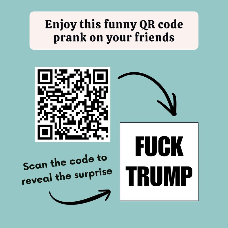 Subtel Qr Code American Flag QR Code DTF Transfer, Subtle Anti Trump Dtf, Trump Sucks ...