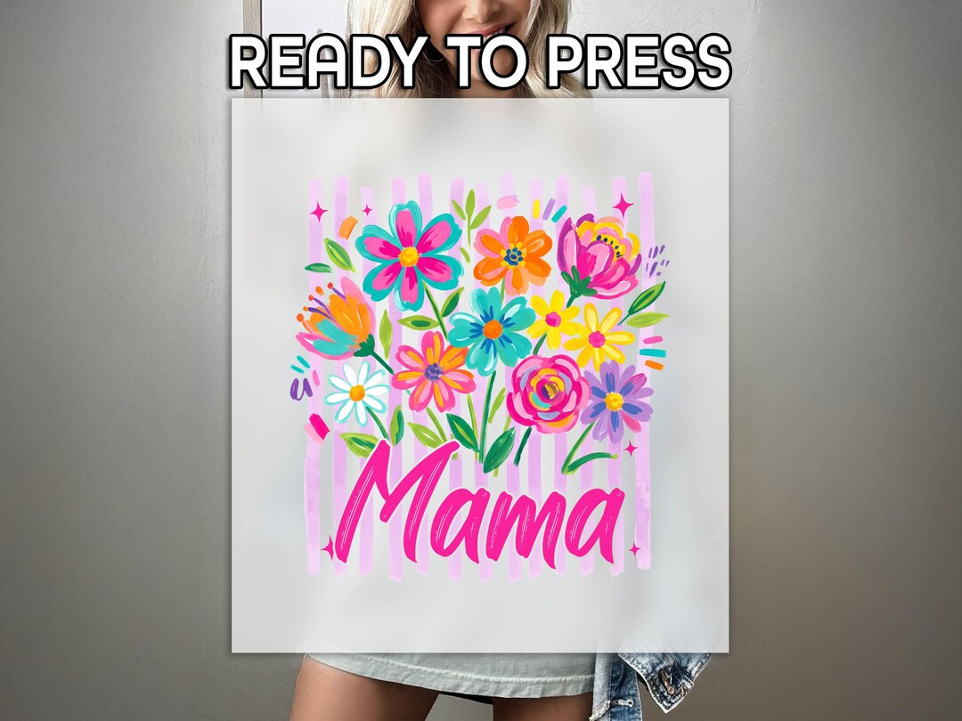 Custom Nana DTF Transfer Ready to Press | Floral Bouquet Grandmother ...
