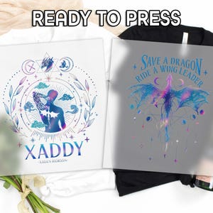 Xaden Riorson Ready to Press DTF, Xaddy Print, Heat Press DTF Transfer, Save A Dragon Print, Ride A Wing Leader DTF, Fourth Wing Print