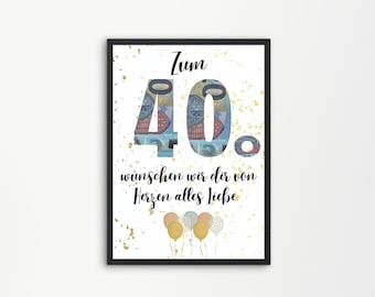 40th birthday | 40 | birthday gift money gift birthday | digital download | birthday gift 40 picture frames | around