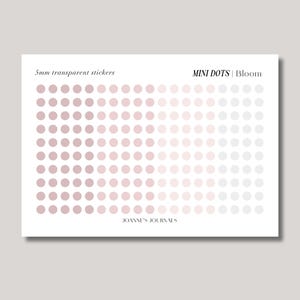 Pegatinas Bloom Mini Dot, A6, Accesorios para agenda, Pegatinas para agenda, Mini Dots, Únicas, Lujo, Papelería, Crea tu agenda, Diario, Círculo